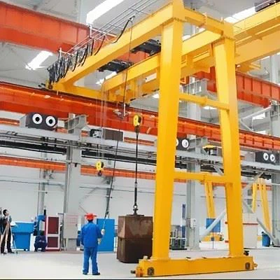 جرثقیل نیمه دروازه ای راه آهن با چرخ دستی دو وینچ